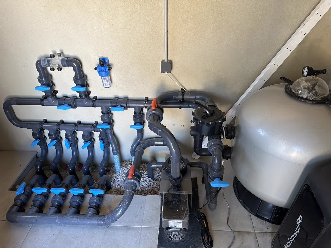 Local technique et filtration d'une piscine